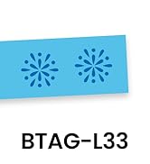 BTAG-L33 Label Tape: Blue on Light Blue