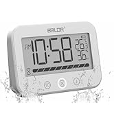 LXSZRPH Digital LCD Waterproof Timer Shower Clock, Waterproof for Water Spray, Bathroom Clock Wal...
