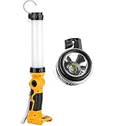 2000LM Handeld LED Work Light Compatible with Dewalt 20V Lithium Battery Outdoor 360° Illuminatio...