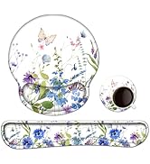 Lauspuck Keyboard Wrist Rest, Ergonomic Mouse Pad Wrist Support, Memory Foam Wrist Rest, Anti-Sli...