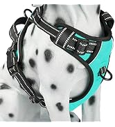 PoyPet No Pull Dog Harness, Reflective Comfortable Vest Harness with Front &amp; Back 2 Leash Attachm...