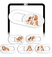 PRESSINART 6Pcs 6 Styles Dog Camera Cover Slide White Privacy Guard Accessories, 0.04 Inch Ultra ...