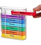 MEDca Weekly Pill Organizer, Four Times-a-Day, 1 Dispenser with Stackable AM/PM Compartments