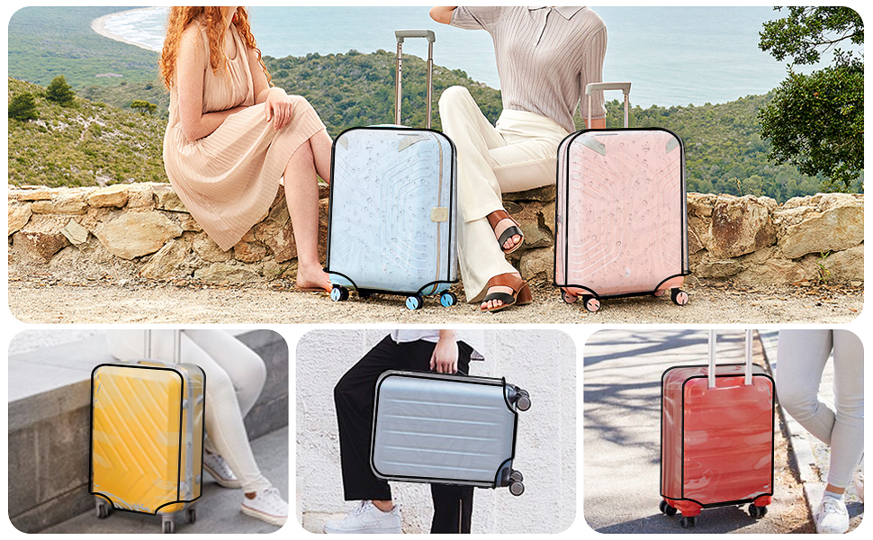 clear luggage covers for suitcase