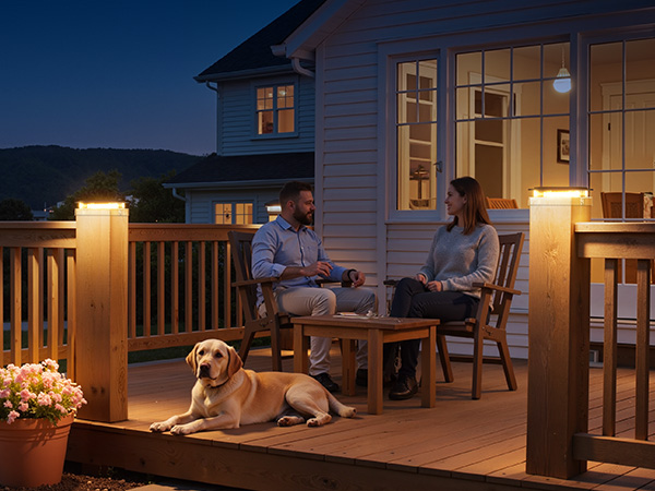 4x4 solar post cap lights