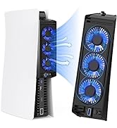 for PS5 Cooling Fan with Led Light, Quiet for PS5 Fan Cooling Fan HUIJUTCHEN for PS5 Cooler Cooli...