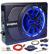 10" Upgrade 800W Slim Under Seat Powered Car Subwoofer, Car/Truck Audio Sub Built in Amplifier am...