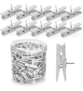 50pcs Wooden Push Pins (Silver, 110)