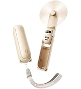 JISULIFE Handheld Travel Fan, Upgraded Mini Portable Fan with Up to 24 Working Hours for Long-ter...