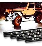 Miisiya 12V Led Light Strip 12.7" Waterproof White Led Light Strips for Car Golf Cart Motorcycles...