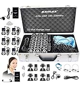 EXMAX ATG-100T 195MHz Wireless Tour Guide System Voice Audio Transmission +32-Slot Charge Case fo...