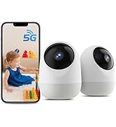 Indoor Security Camera, 5&amp;2.4Ghz WiFi Cameras for Home Security, Pet/Baby Motion/Sound Detection,...
