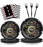 96pcs Race Car Party Paper Plates and Napkins Racing Themed Party Decorations Start Your Engines ...
