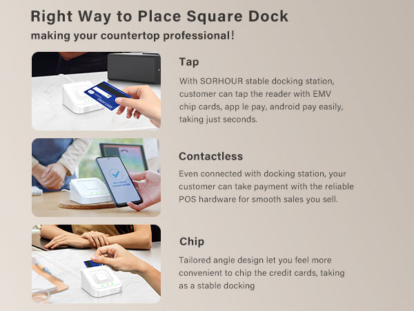 Square Dock for Square Reader 2nd Generation Stand for Square Card Reader