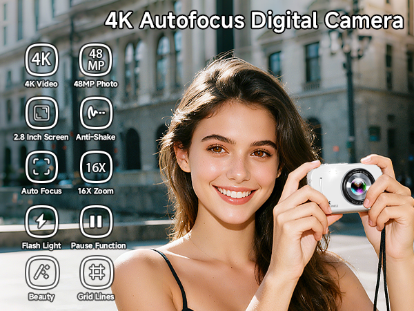 4K digital camera 48mp