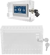 Thermostat Lock Box with 2 Keys, Universal Clear Acrylic Cover Guard, Industrial Transparent Ther...