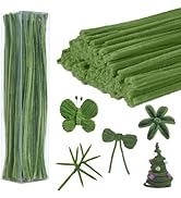Iuuidu 200PCS Pipe Cleaners, Green Pipe Cleaners Chenille Stem, Fuzzy Sticks Pipe Cleaners Craft ...