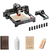 LONGER Ray5 mini 3.5W Portable Laser Engraving Machine with Rotary Roller Kits and 8 Pcs Raiser, ...
