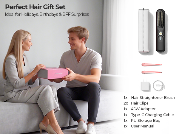 Hair straightening Brush