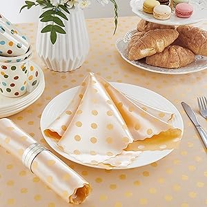 yellow satin tablecloth