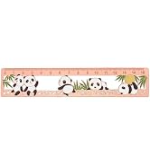 Rose Gold Metal Ruler Hollow Brass Rulers 6 Inch Panda Metal Bookmarks Straight Edge Rulers Offic...