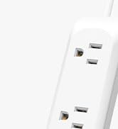 Power Strip Surge Protector, Extension Cord 6 feet, 3 Outlets, 2 USB Ports (2.4A/12W), Over Volta...