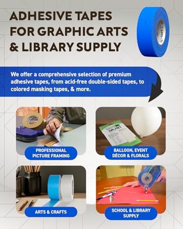 Adhesive Tapes for Graphics Arts and Library Supply