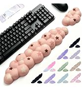 Silky Cloud Wrist Rest for Keyboard &amp; Mouse – Memory Foam Ergonomic Support, Anti-Slip Base, 16.9...