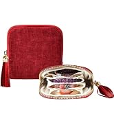 shunmei Small Travel Jewelry Case Mini Travel Jewelry Bag Portable Organizer Storage Pouch for Ne...