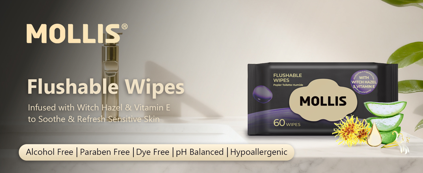 Flushable wipes