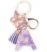 SHTALHST Initial Keychain Bag Charm,Letter Keychain Gifts for Daughter,Mom,Girlfriend,Wife,Girl,W...