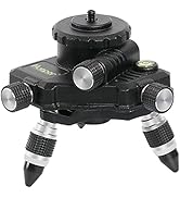 Huepar Laser Level Adapter, Metal 360-Degree Rotating Base for Laser Level Tripod Connector, 1/4’...