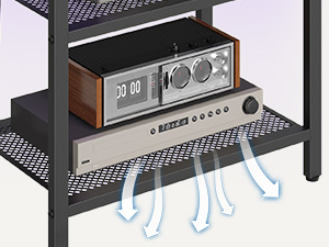 open-shelf living room studio speaker shelving bedroom easy to assemble sturdy PS5 setups storage