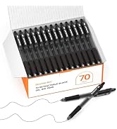 Shuttle Art Black Gel Pens, 70 Pack Retractable Medium Point Rollerball Gel Ink Pens Smooth Writi...