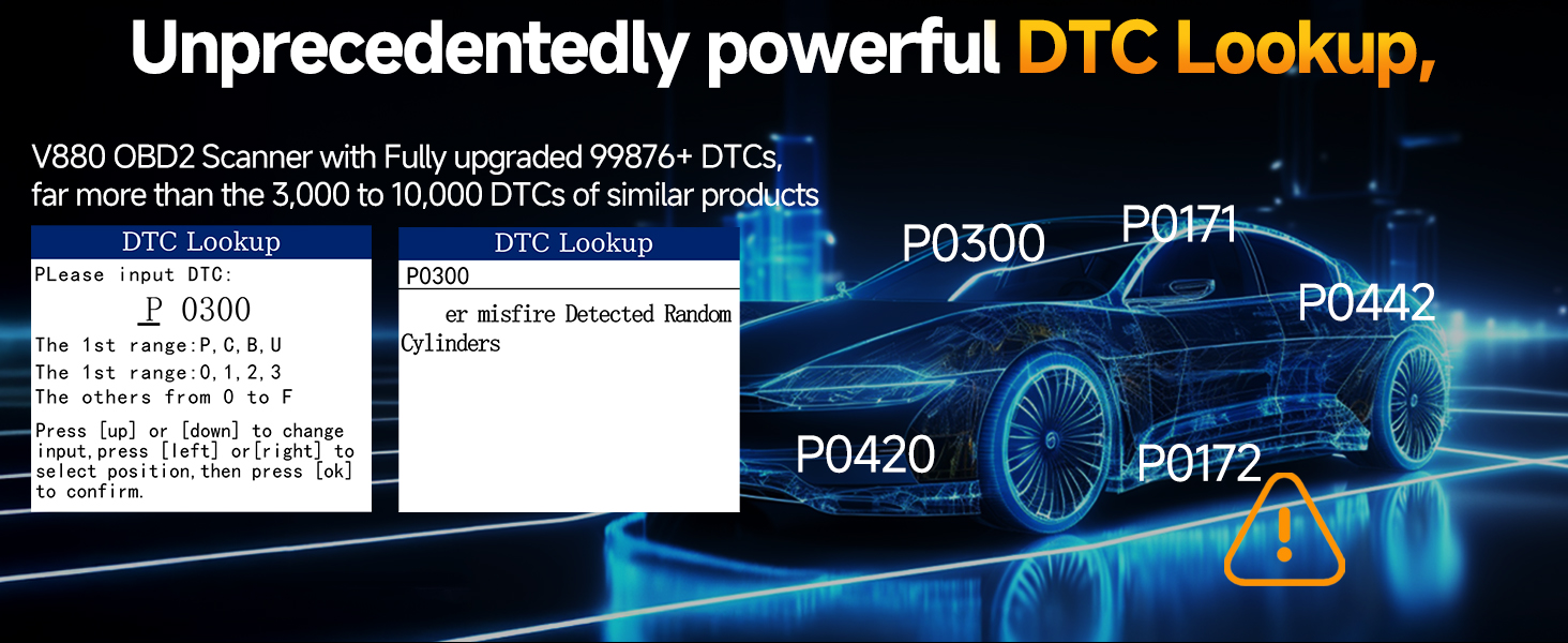 Powerful DTC Lookup OBD2 Scanner