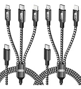 100W USB C Multi Charging Cable with E-Mark Chip, 3 in 1 USB C Fast Charging Cable, Universal Mul...