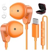 APETOO USB C Headphones for iPhone 17 Pro Max 16 15 Plus iPad USB-C Wired Earbuds with Microphone...