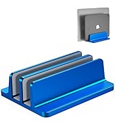 [Upgraded Dock Version] Vertical Laptop Stand, Adjustable 2 Slot Aluminum Desktop Holde(Up to 17....