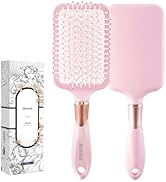 RHOS Paddle Brush for Women &amp; Men - Detangler for Thick, Curly, Long, Wet &amp; Dry Hair - Nylon Bris...