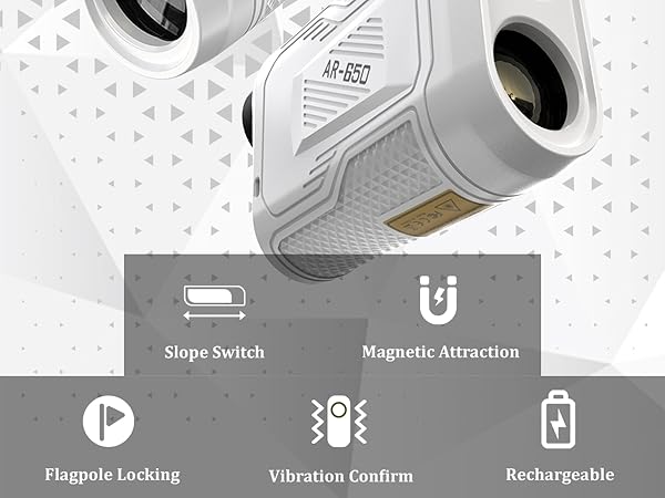 Slope switch, flag lock, magnetic mount—all-in-one precision for golf.