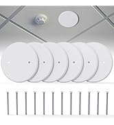 Wuno Shop Ceiling Cover Plate, 5 inch Round Outlet Covers Plate For 3-1/2 inch Electrical Box, Me...