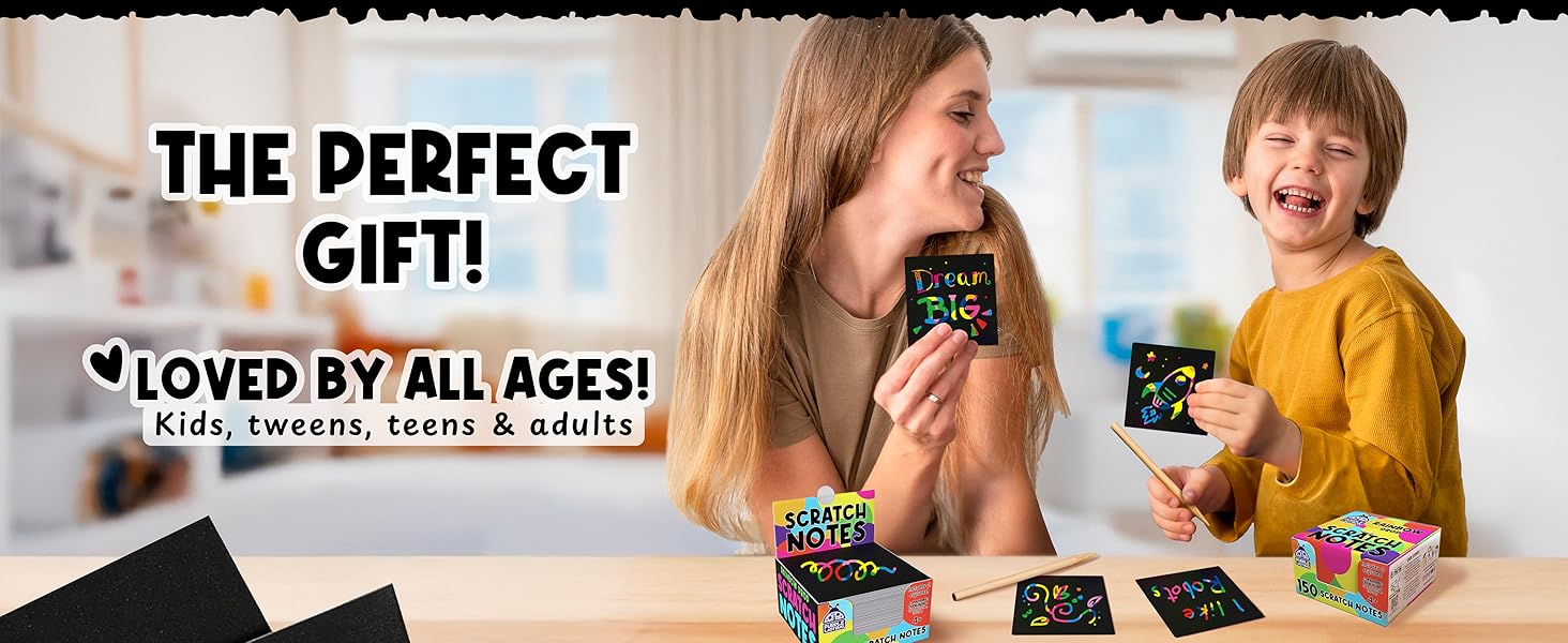 Mom and kid crafting rainbow designs with styluses, ideal for shared moments and gift giving.