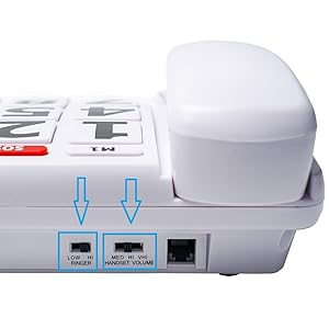 Large button desktop telephone