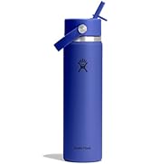HYDRO FLASK Capri Blue Wide Flex Straw Cap Bottle 24oz, 1 EA