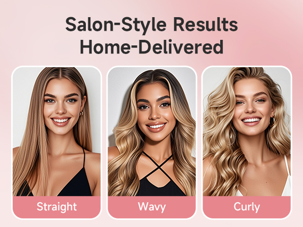 Salon-style results, home-delivered. Style straight, wavy, or curly hair easily with thermal brush