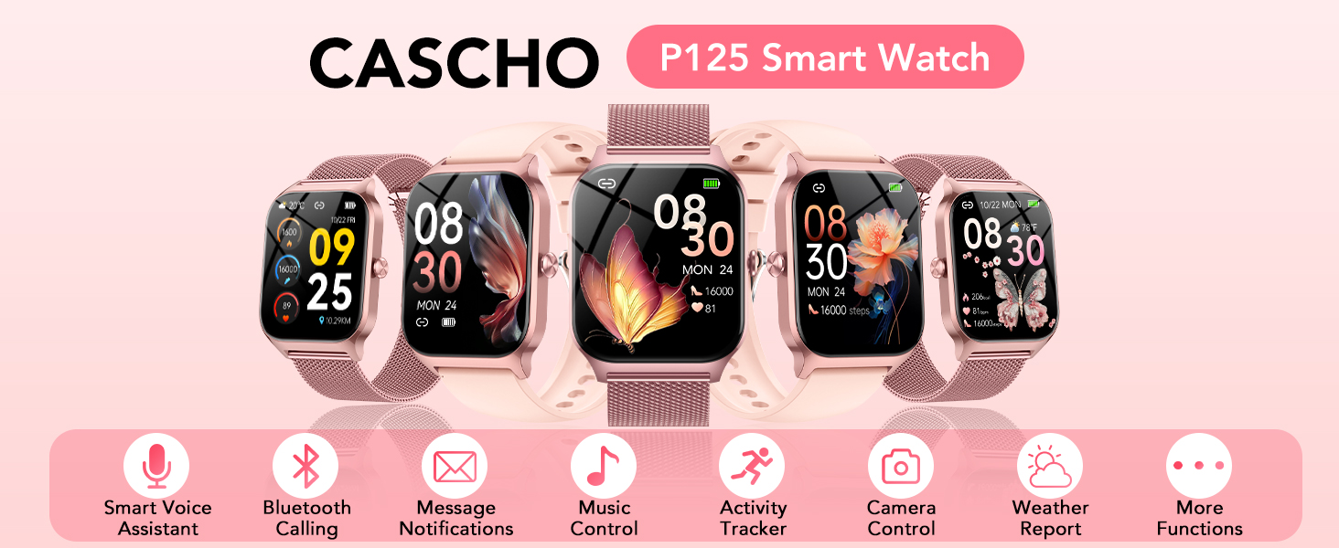 watches forwomen fashion smartwatch for women with large display, bluetooth calls and smart features