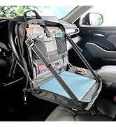 High Road Car Desk for Laptop and Steering Wheel Desk - Portable Car Office Laptop Case with 6 St...