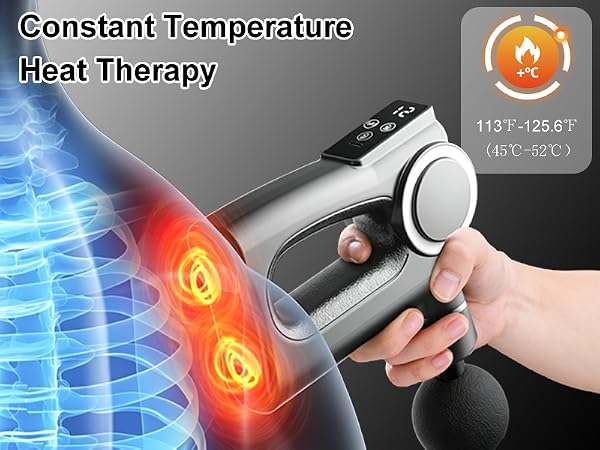 3-in-1 Detachable Massage Gun with Heat