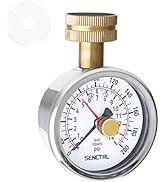 SENCTRL 0-200 Psi Water Pressure Gauge Test with Lazy Hand, Lead-Free, Anti-Fog, Waterproof, 2.5