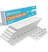 One Cord Channel Cable Concealer - 315in One-Cord Cover for Wall, Mini Wire Hider for 1-2 Wires, ...